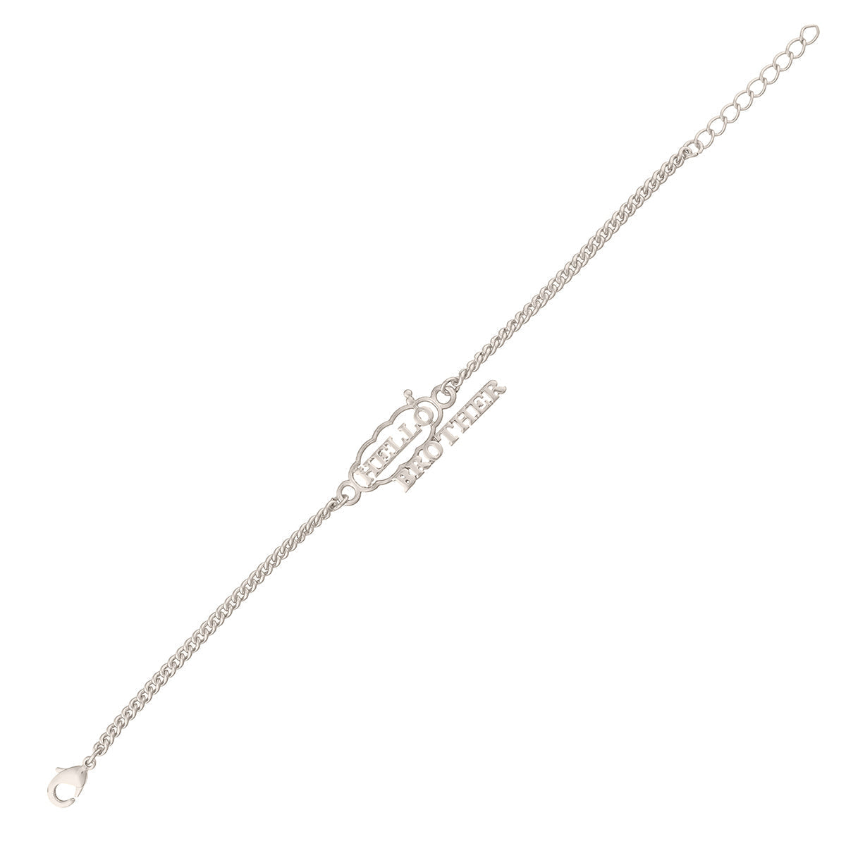 trueBrowns X Voylla Stylish Hello Brother Silver Tone Bracelet Rakhi | Grocsy