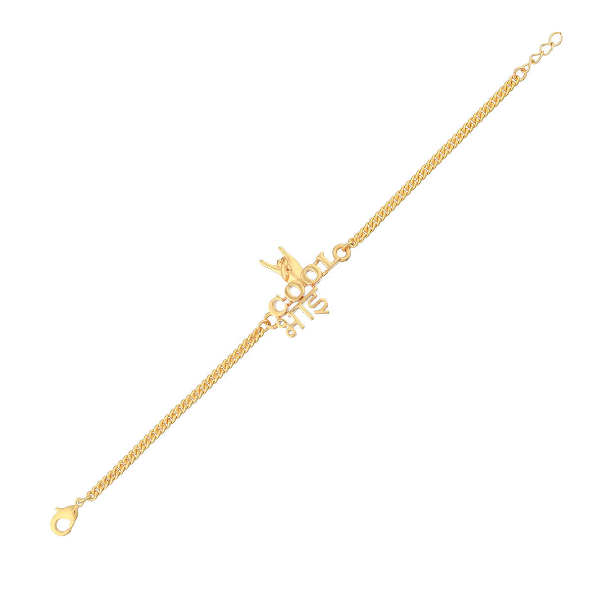 trueBrowns Gold Tone Cool Bhai Bracelet Style Rakhi | Grocsy