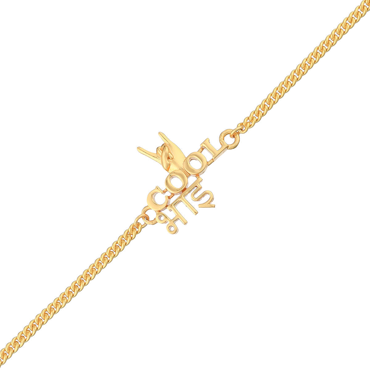trueBrowns Gold Tone Cool Bhai Bracelet Style Rakhi | Grocsy