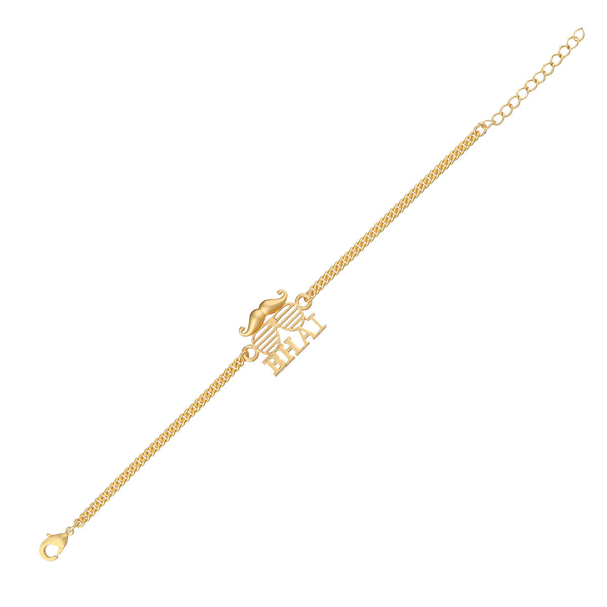 trueBrowns Bhai Gold Tone Bracelet Style Rakhi | Grocsy