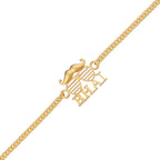 trueBrowns Bhai Gold Tone Bracelet Style Rakhi | Grocsy