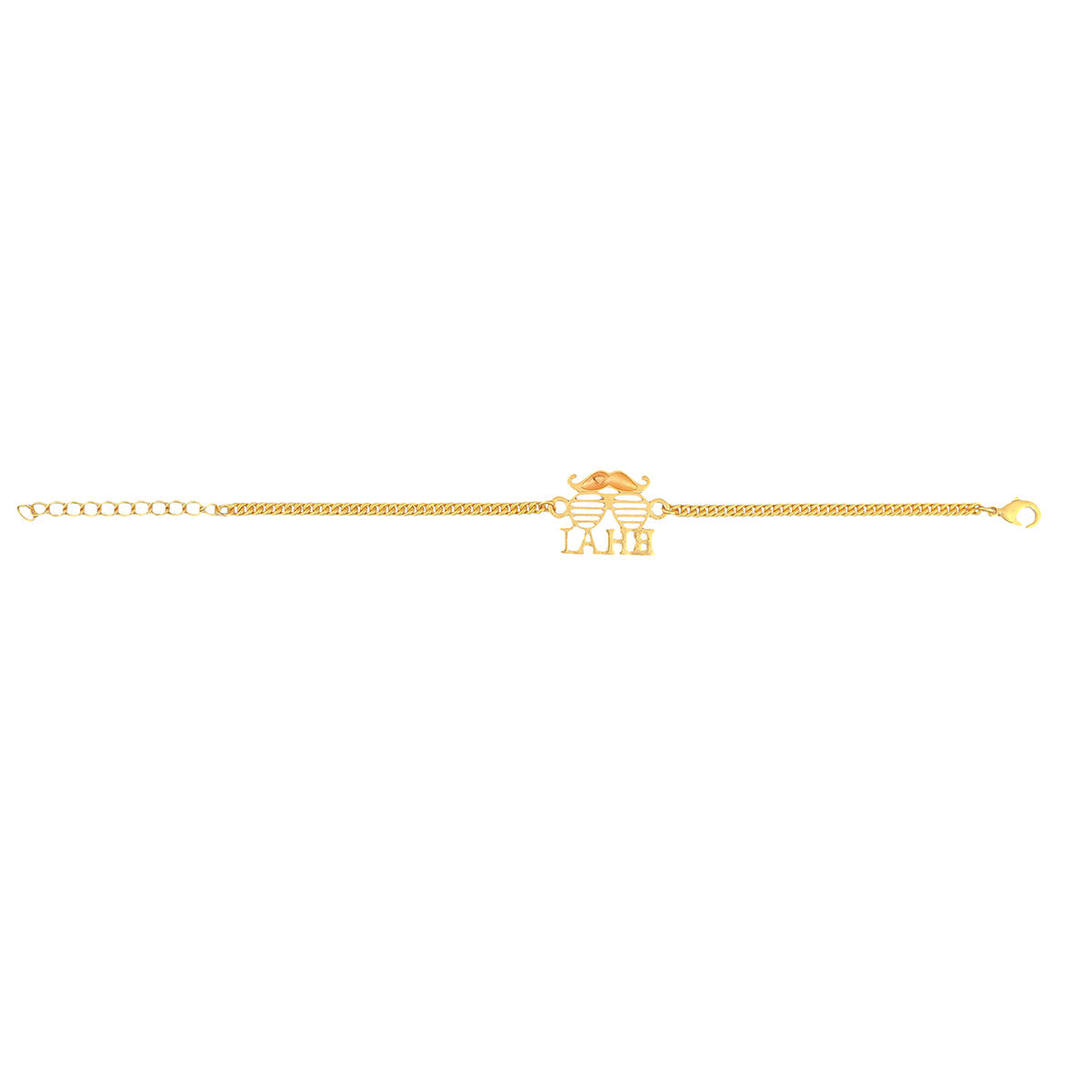 trueBrowns Bhai Gold Tone Bracelet Style Rakhi | Grocsy