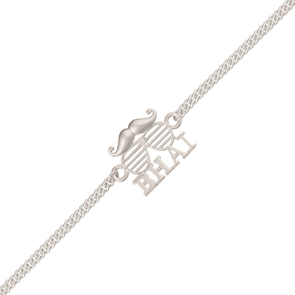 trueBrowns Exclusive Silver Plated BHAI Bracelet Style Rakhi | Grocsy
