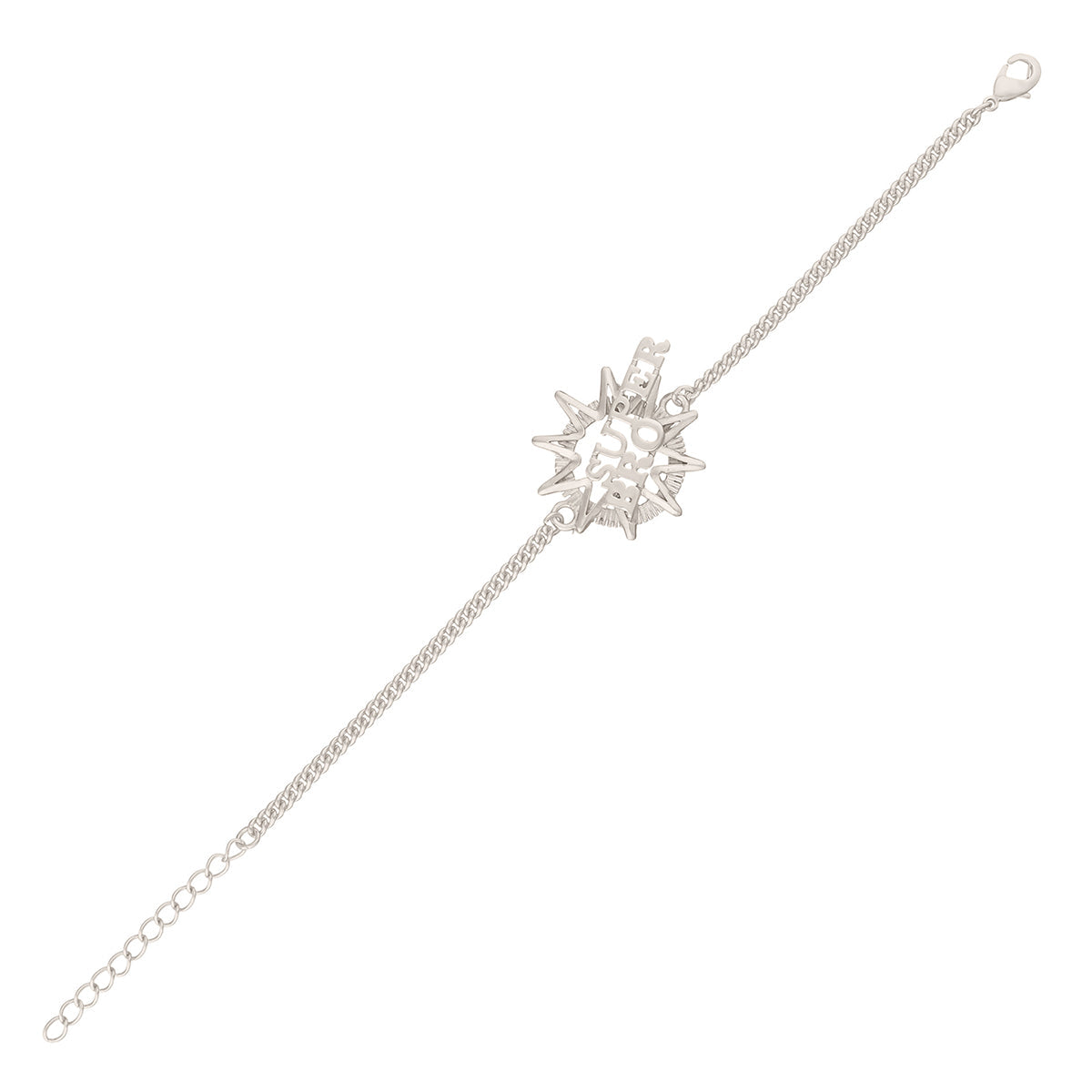 trueBrowns X Voylla Stylish Super Bro Silver Plated Bracelet Rakhi | Grocsy