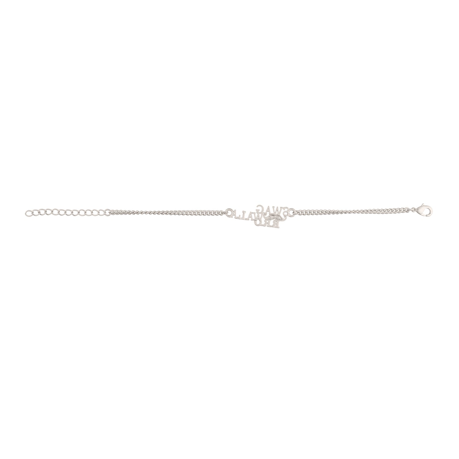 trueBrowns X Voylla Stylish Swag Wala Bro Silver Plated Bracelet Rakhi | Grocsy