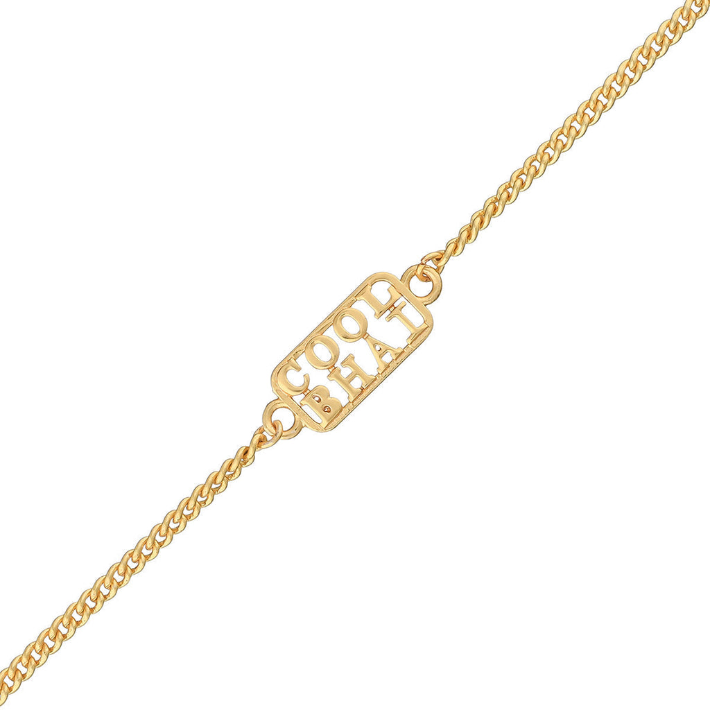 trueBrowns Cool Bhai Gold Tone Bracelet Style Rakhi | Grocsy