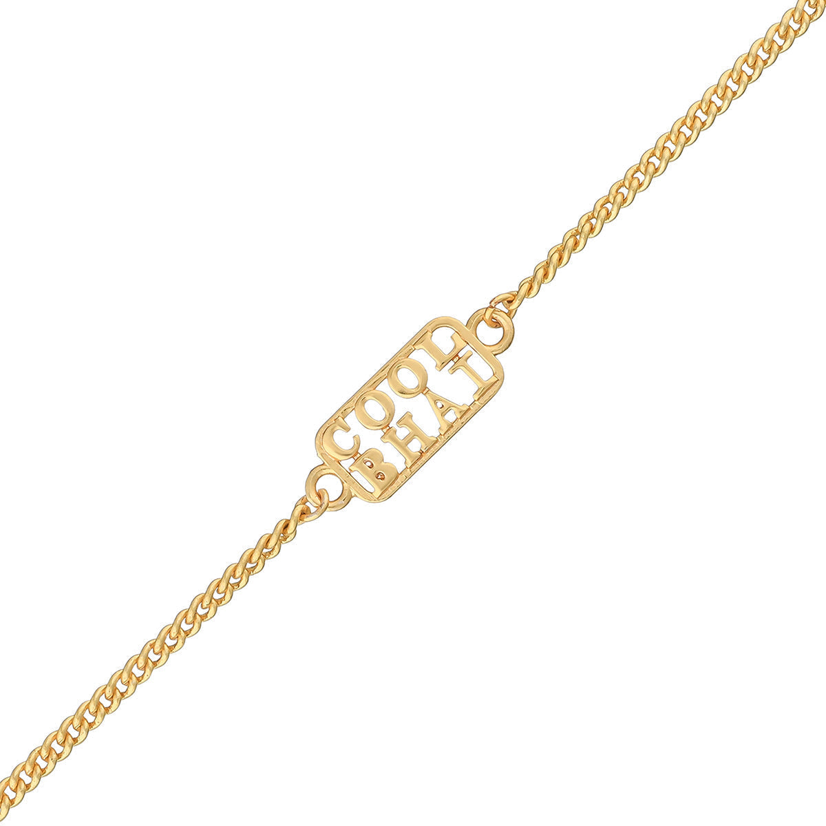 trueBrowns Cool Bhai Gold Tone Bracelet Style Rakhi | Grocsy