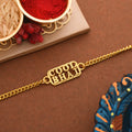 trueBrowns Cool Bhai Gold Tone Bracelet Style Rakhi | Grocsy
