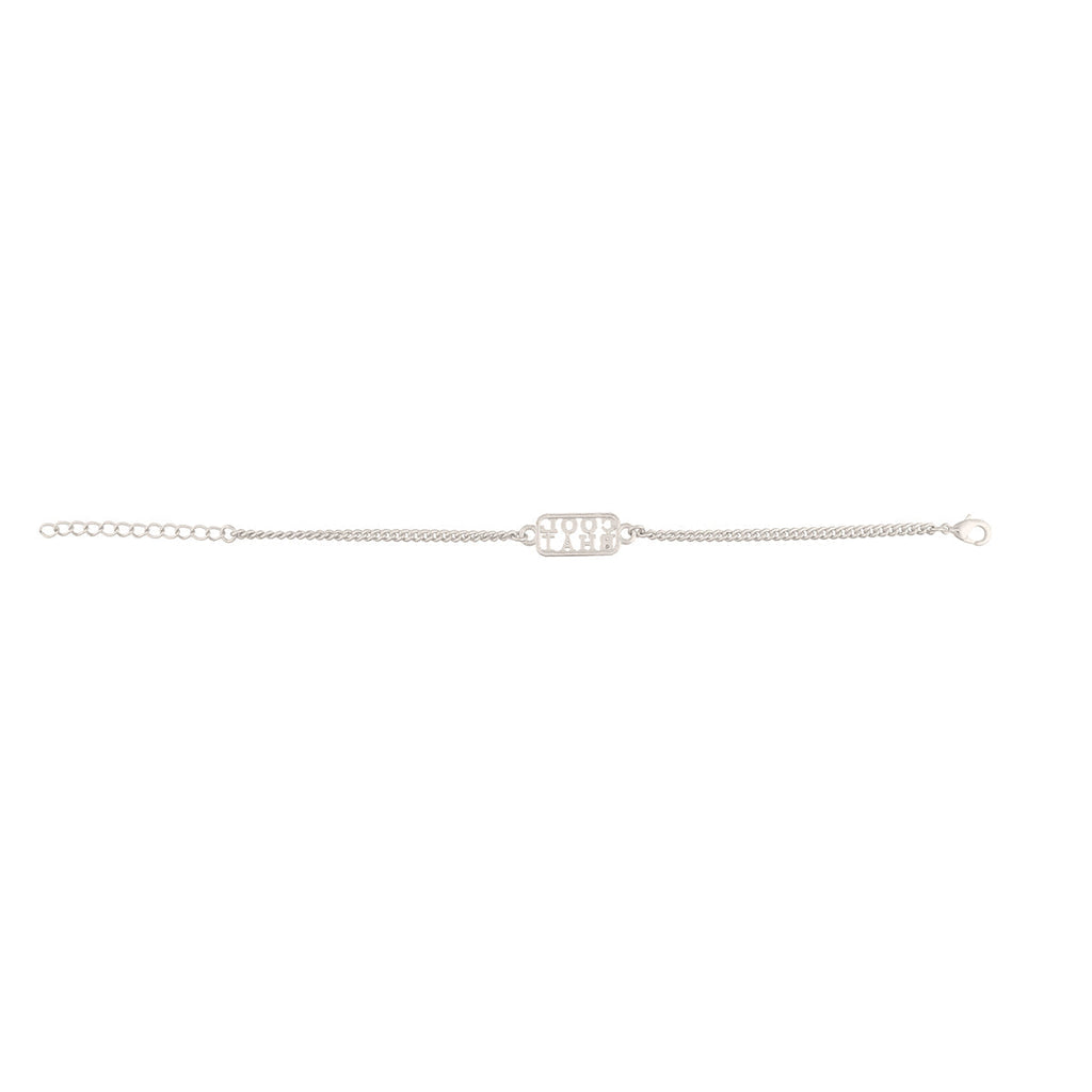 trueBrowns Silver Tone Cool Bhai Bracelet Style Rakhi | Grocsy