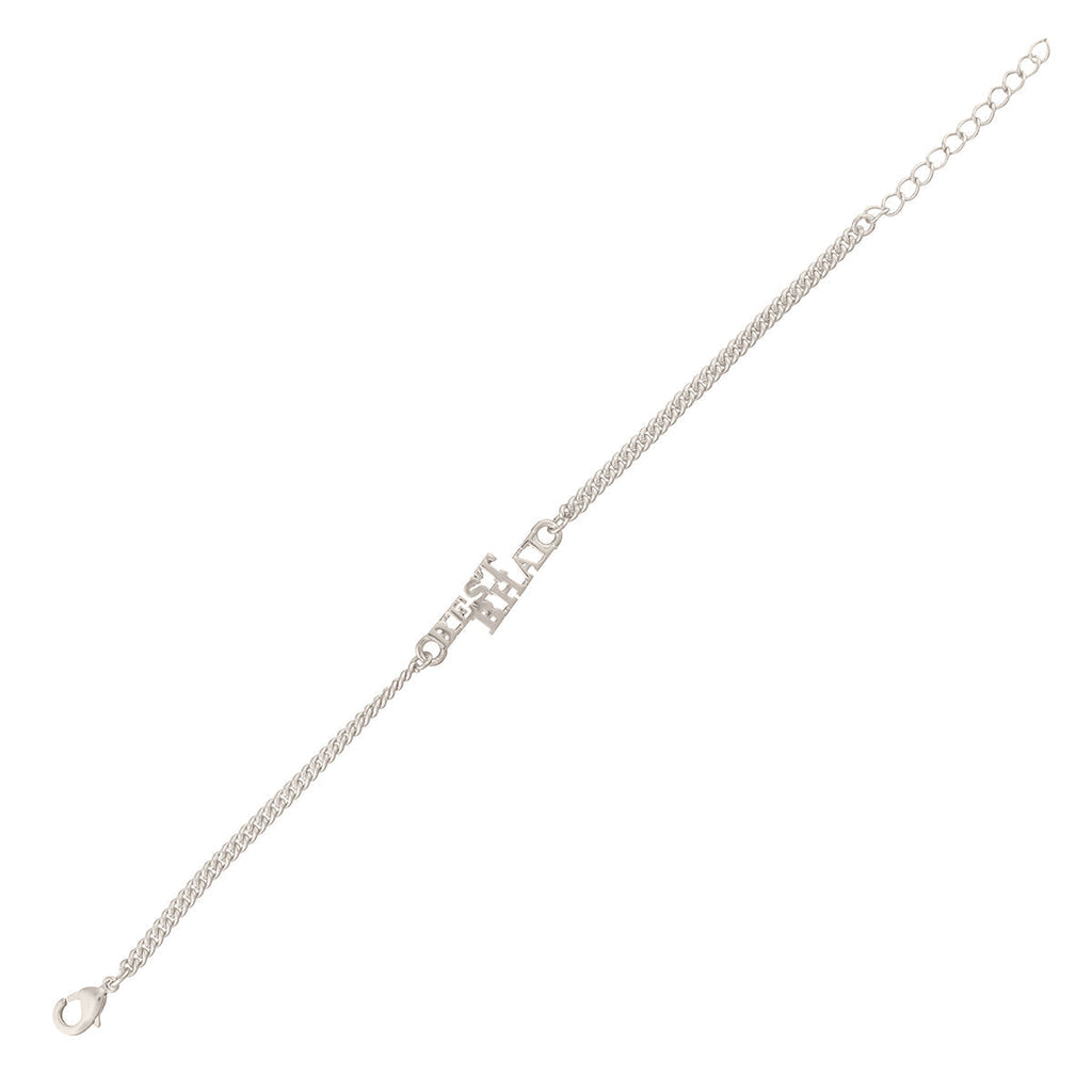trueBrowns Silver Tone Best Bhai Bracelet Style Rakhi | Grocsy