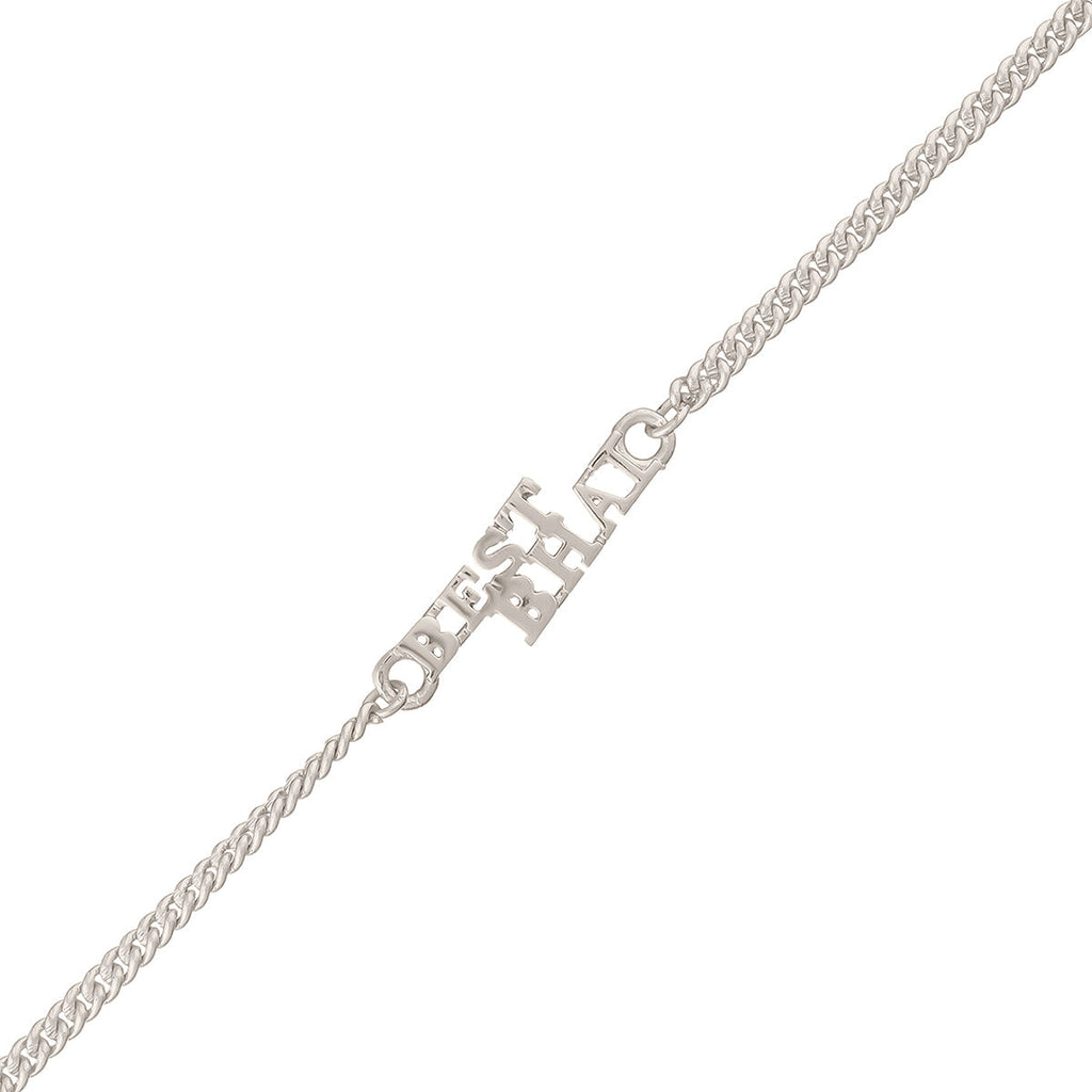 trueBrowns Silver Tone Best Bhai Bracelet Style Rakhi | Grocsy