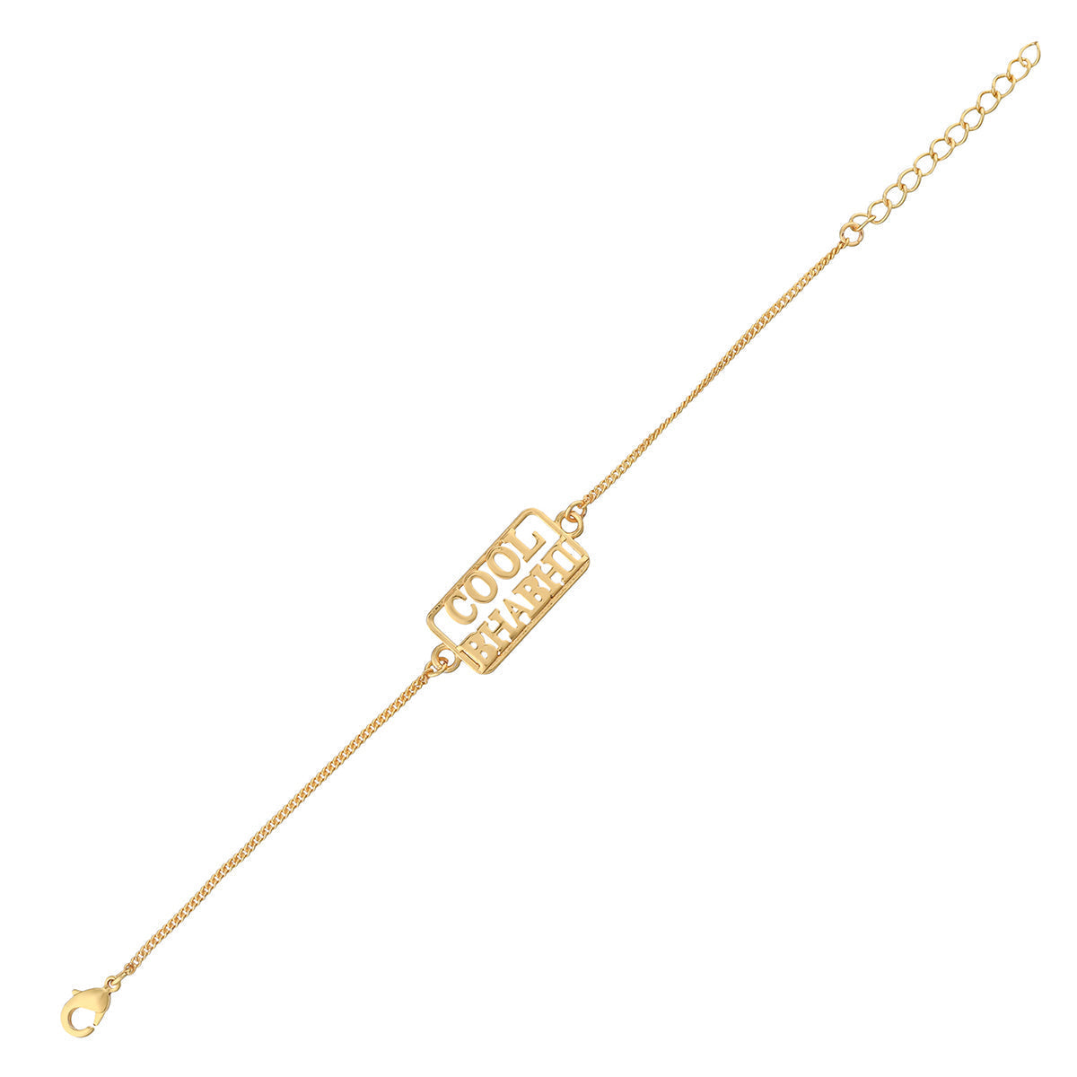 trueBrowns Stylish Gold-Polished Cool Bhabhi Bracelet Rakhi | Grocsy