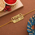 trueBrowns Stylish Gold-Polished Cool Bhabhi Bracelet Rakhi | Grocsy
