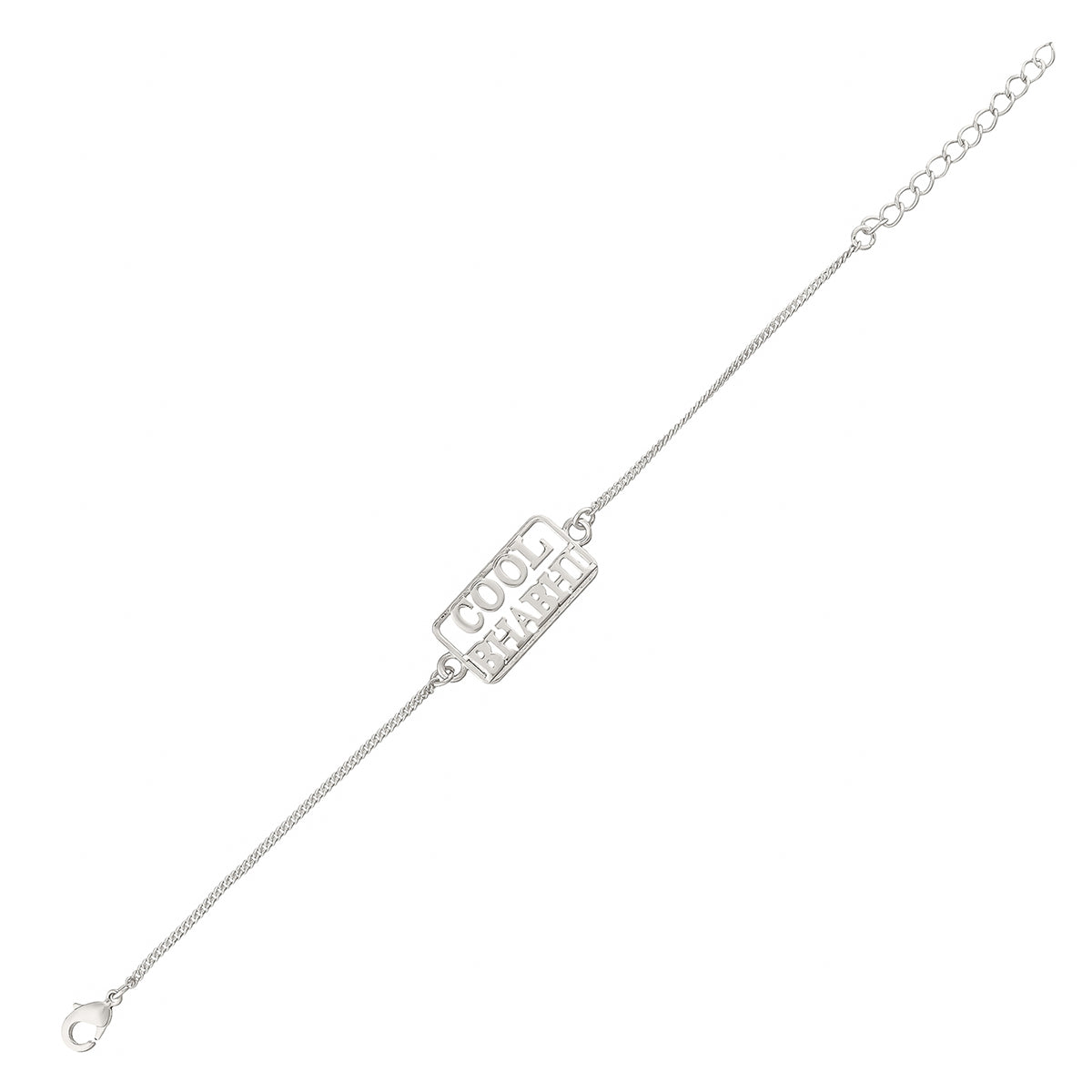 trueBrowns Designer Silver Tone Cool Bhabhi Bracelet Style Rakhi | Grocsy