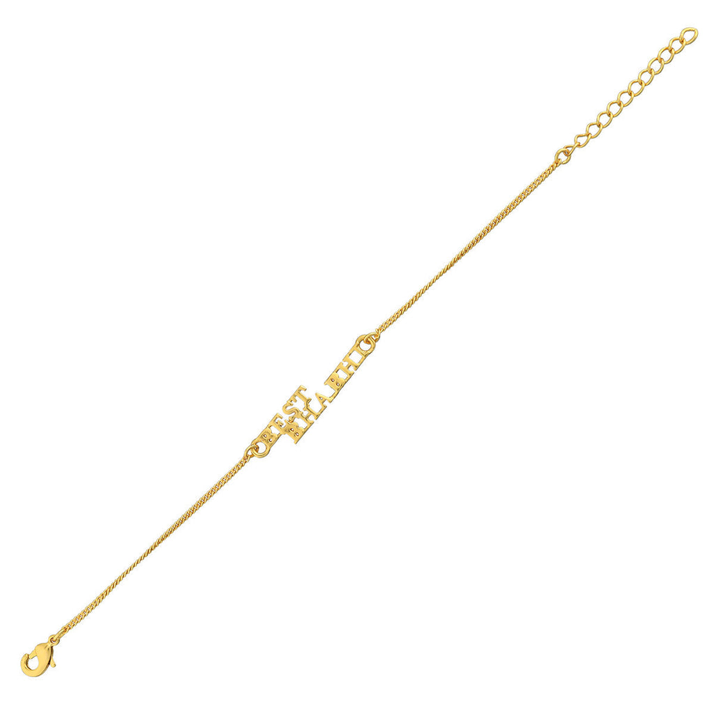 trueBrowns Gold Tone Best Bhabhi Bracelet Rakhi | Grocsy