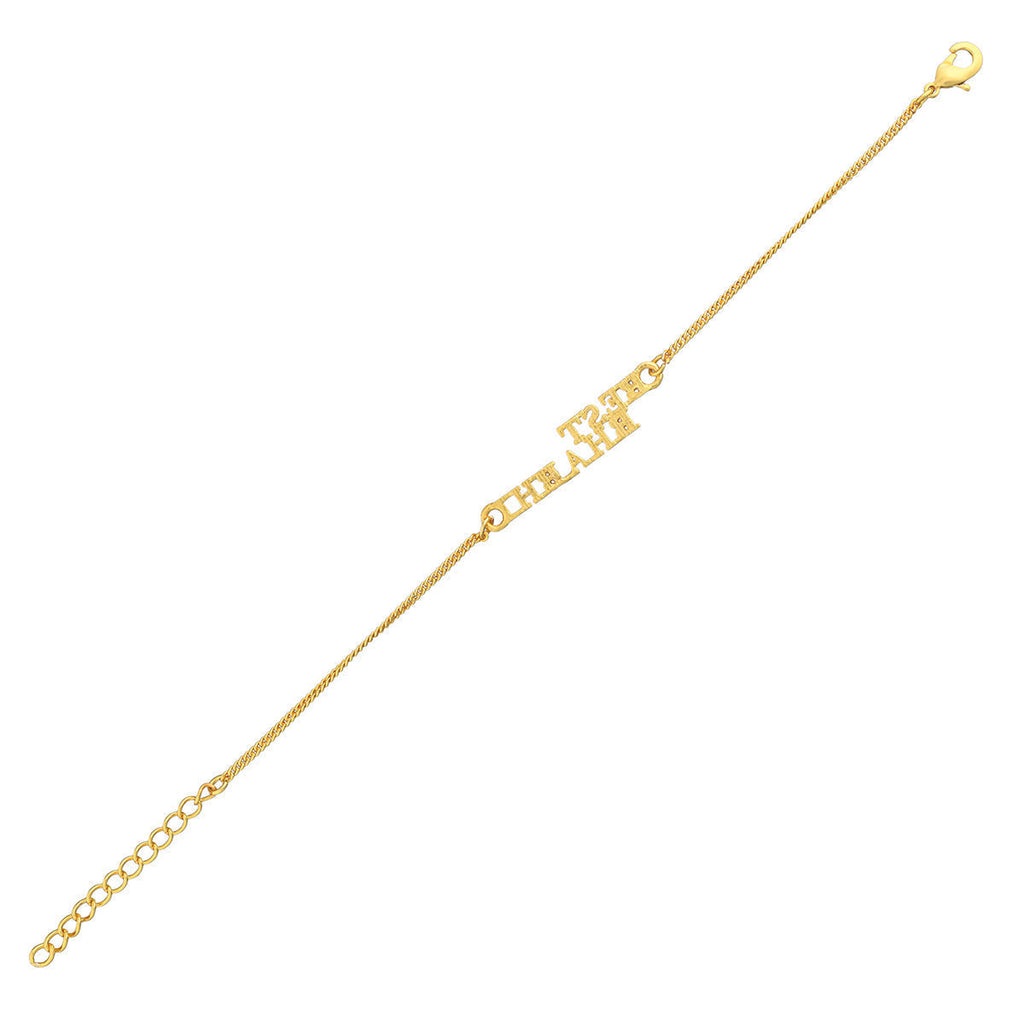 trueBrowns Gold Tone Best Bhabhi Bracelet Rakhi | Grocsy