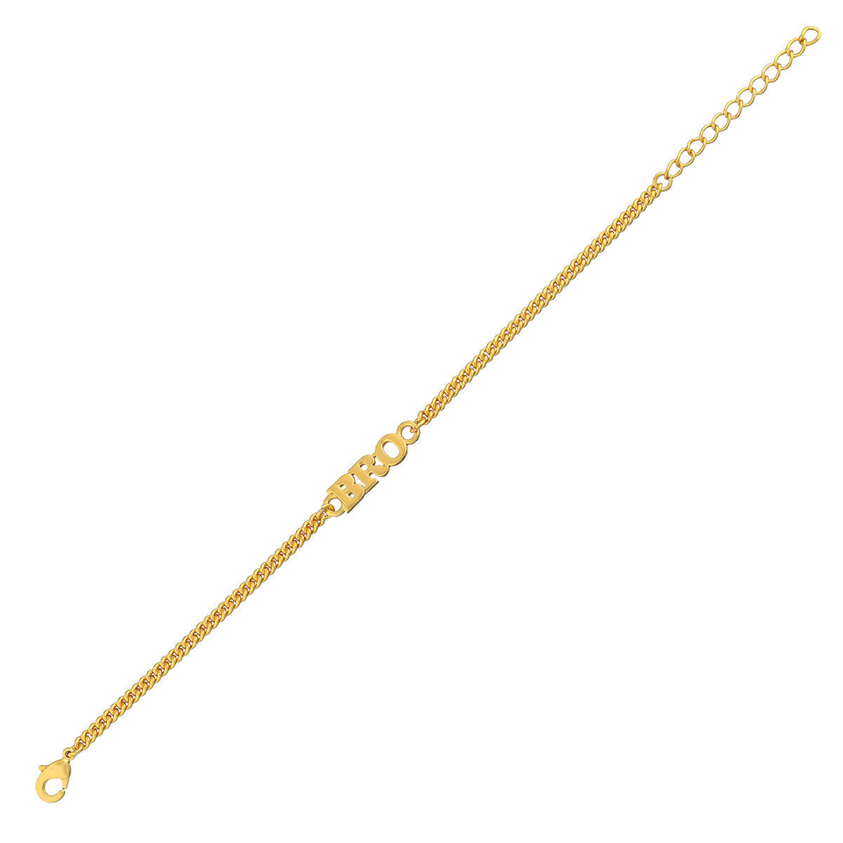 trueBrowns Gold Tone Fashionable BRO Rakhi | Grocsy