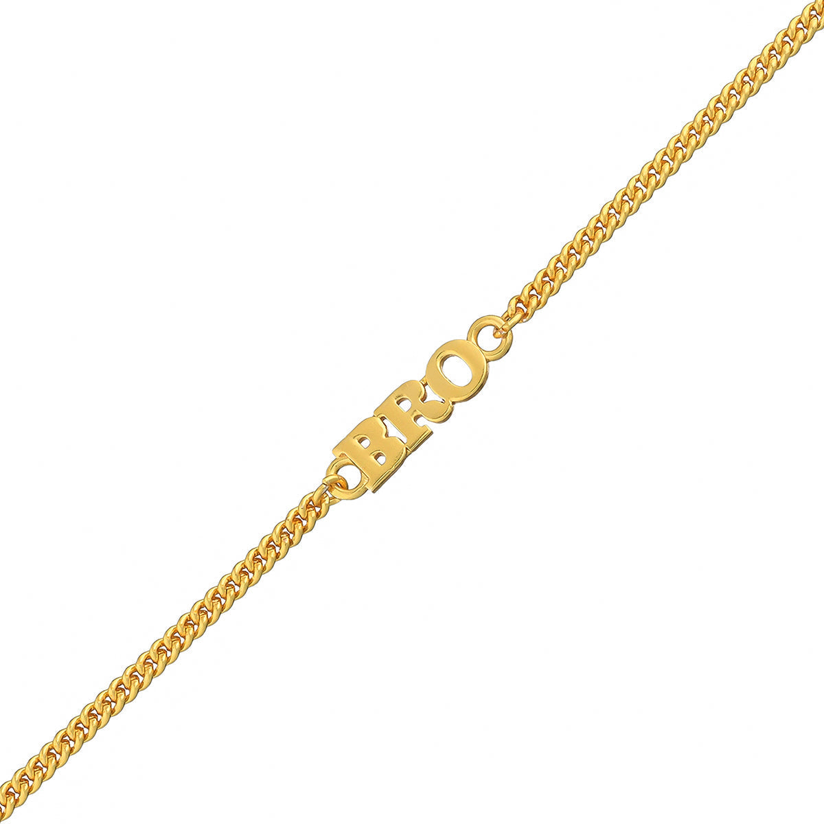trueBrowns Gold Tone Fashionable BRO Rakhi | Grocsy