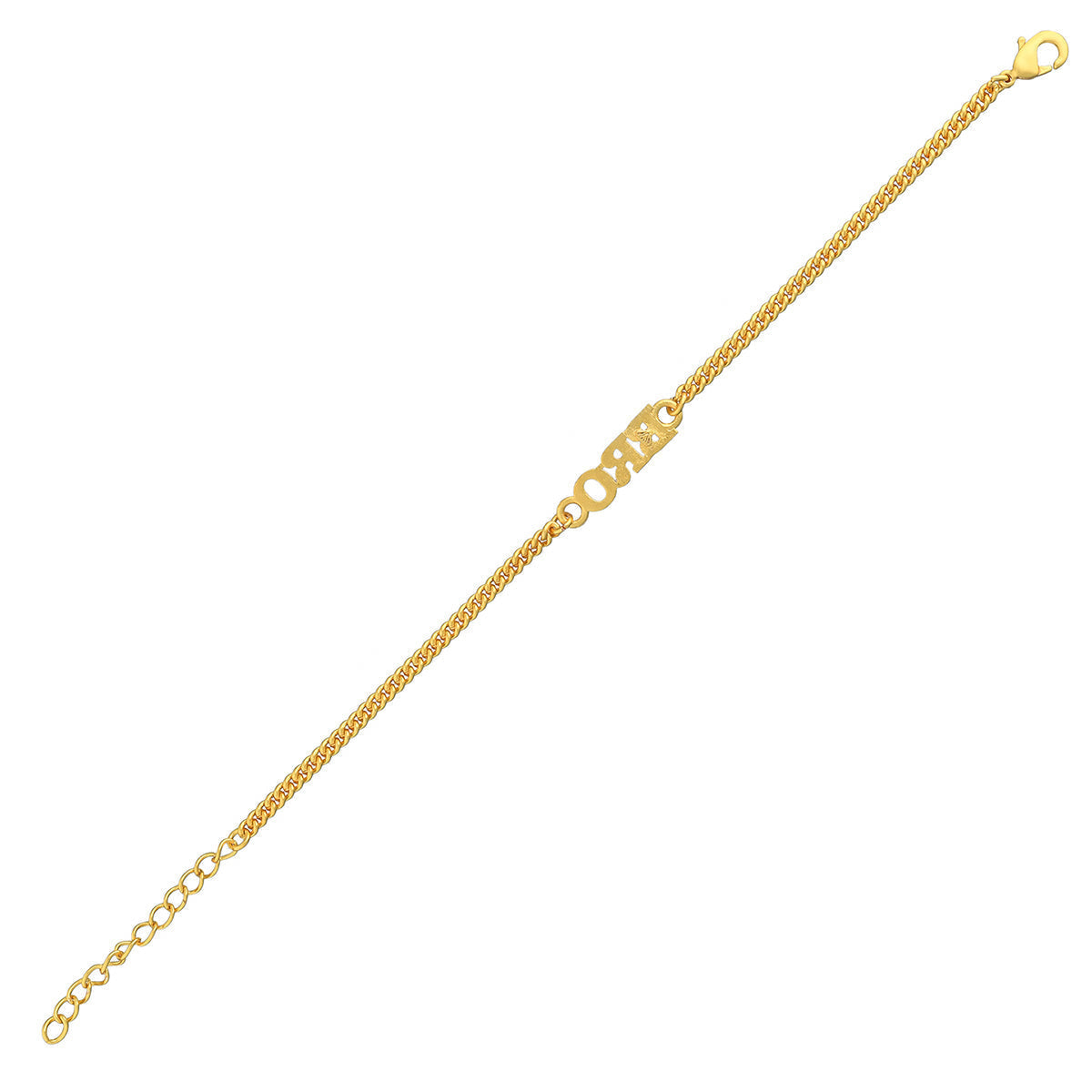 trueBrowns Gold Tone Fashionable BRO Rakhi | Grocsy