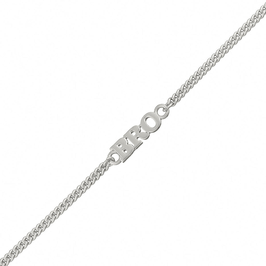 trueBrowns Silver Tone Fashionable BRO Bracelet Rakhi | Grocsy