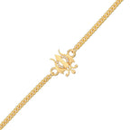 trueBrowns Yellow Gold-Polished Trishul Bracelet Rakhi | Grocsy