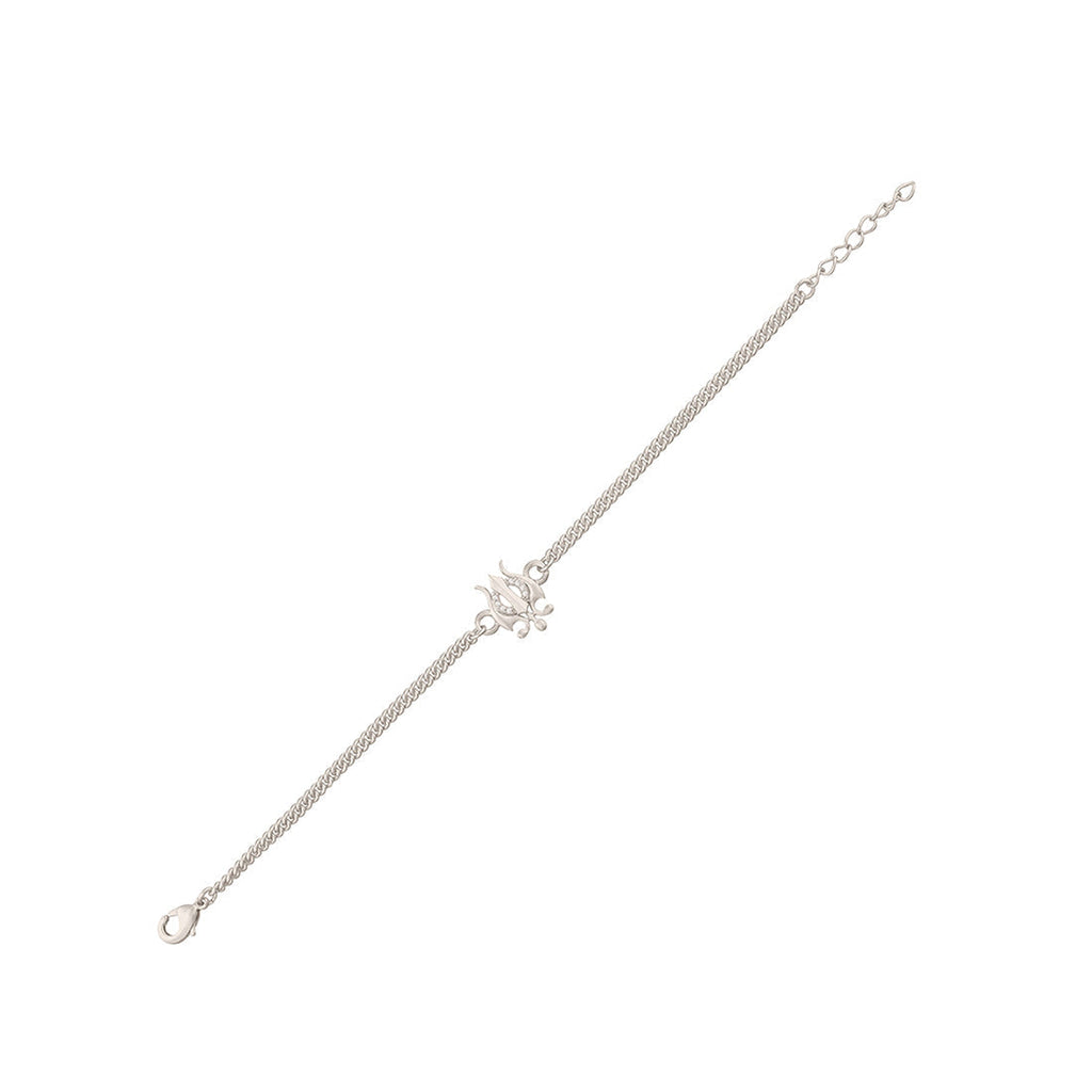 trueBrowns Trishul Silver Tone Bracelet Rakhi | Grocsy