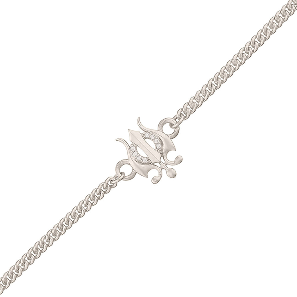 trueBrowns Trishul Silver Tone Bracelet Rakhi | Grocsy