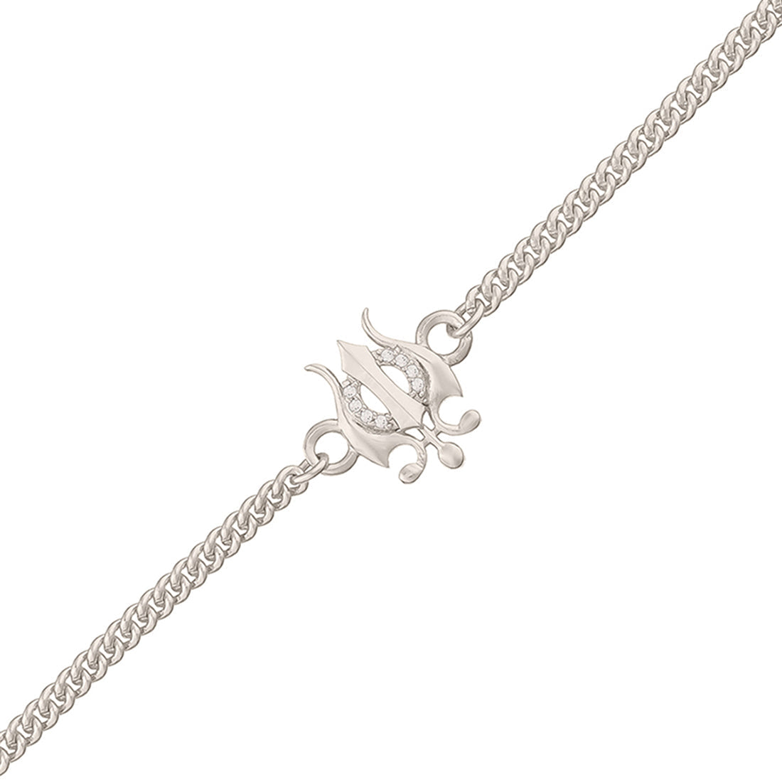trueBrowns Trishul Silver Tone Bracelet Rakhi | Grocsy