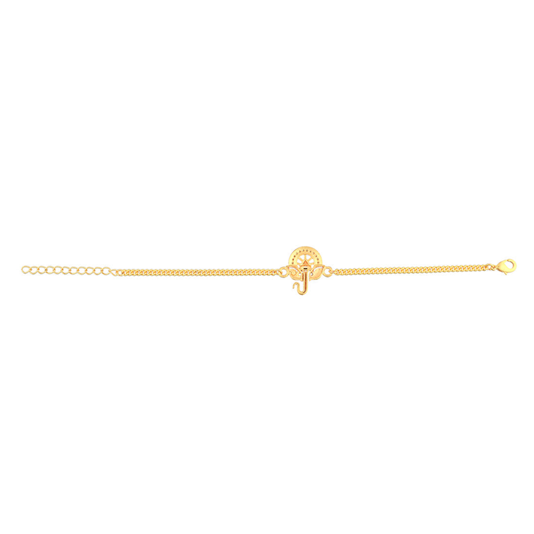trueBrowns Gold Tone Ganesha Bracelet Style Rakhi | Grocsy