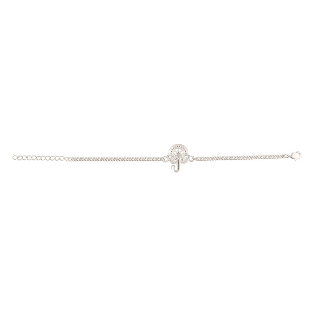 trueBrowns Silver Tone Ganesha Bracelet Rakhi | Grocsy