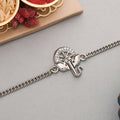 trueBrowns Silver Tone Ganesha Bracelet Rakhi | Grocsy