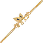 trueBrowns Peacock Feather Motif Gold Tone Bhai Rakhi | Grocsy
