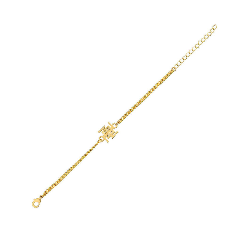 trueBrowns Auspicious Swastik Gold-Polished Bracelet Style Rakhi | Grocsy