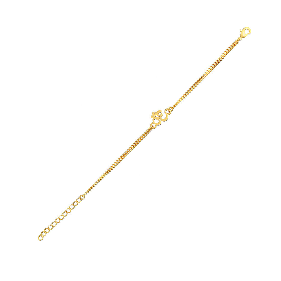 trueBrowns Auspicious Gold Tone Brass Om Bracelet Style Rakhi | Grocsy