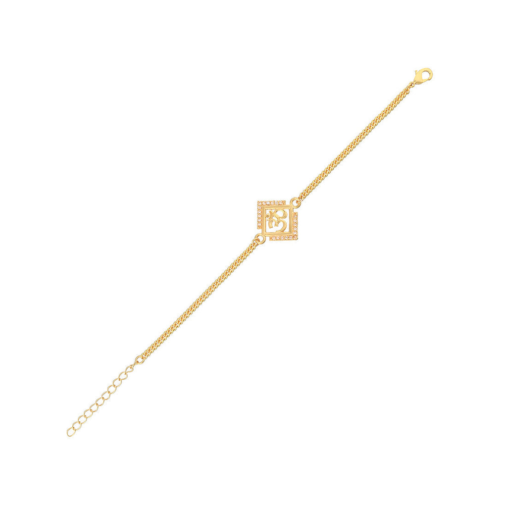trueBrowns Gold Tone Auspicious OM Bracelet Rakhi | Grocsy