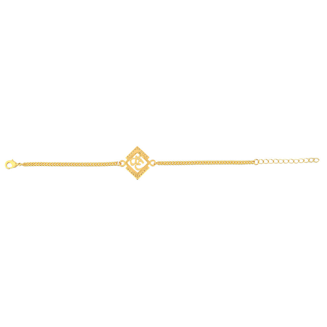 trueBrowns Gold Tone Auspicious OM Bracelet Rakhi | Grocsy