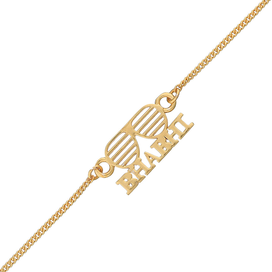 trueBrowns Gold Tone Bhabhi Bracelet Rakhi | Grocsy