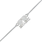 trueBrowns Stylish Silver Tone Bracelet Style Bhabhi Rakhi | Grocsy