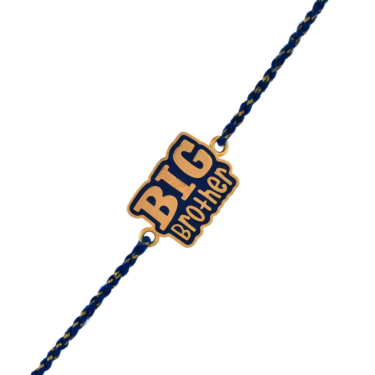 trueBrowns X Voylla Navy Blue Enamel Big Brother Rakhi For Brother | Grocsy
