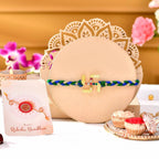 trueBrowns X Voylla Gold Navratan Swastik Rakhi For Brother | Grocsy