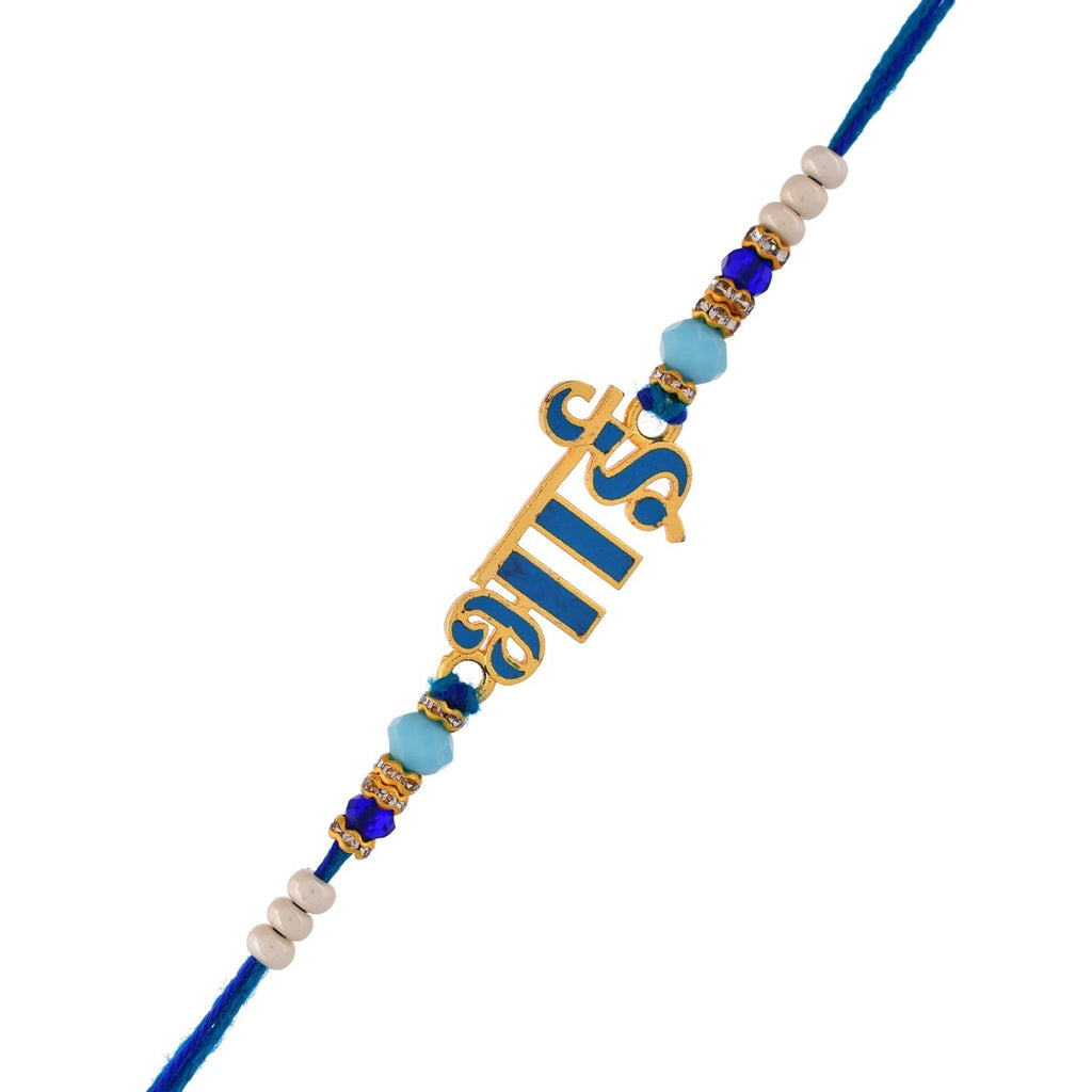 trueBrowns X Voylla Firozi Enamel Bhai Rakhi For Brother | Grocsy