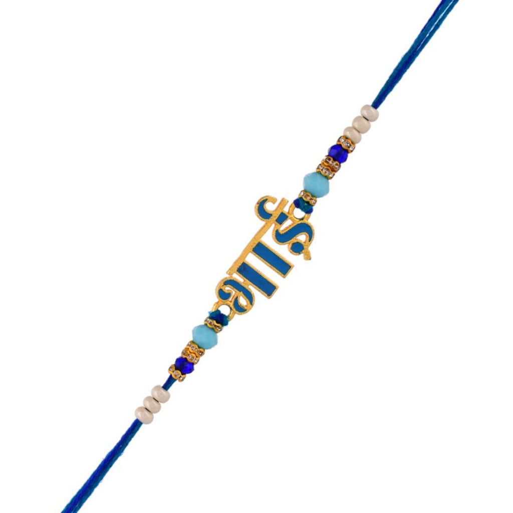 trueBrowns X Voylla Firozi Enamel Bhai Rakhi For Brother | Grocsy