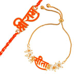 trueBrowns X Voylla Sita-Ram Vermilion Enamel Lumba Rakhi Combo For Bhaiya Bhabhi | Grocsy