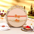 trueBrowns X Voylla Sita-Ram Vermilion Enamel Lumba Rakhi Combo For Bhaiya Bhabhi | Grocsy