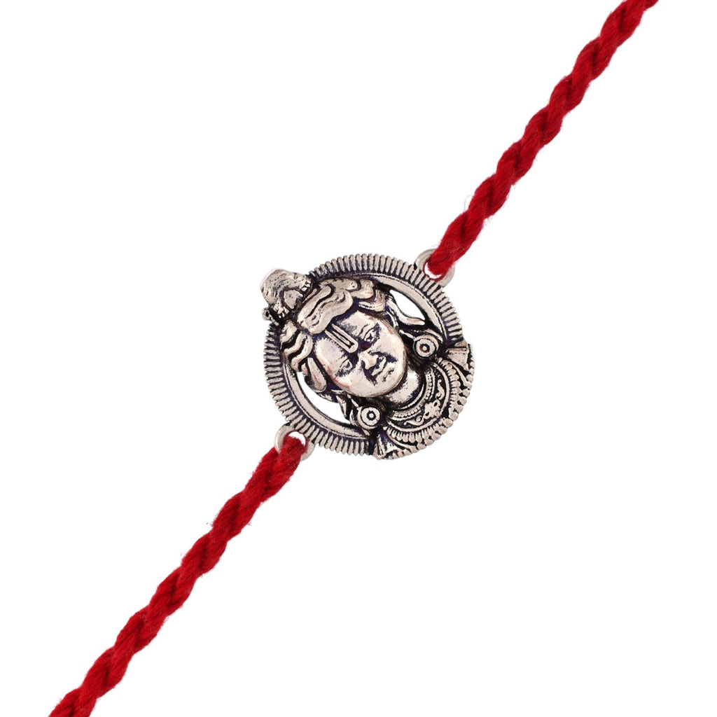 trueBrowns X Voylla Ram Lalla Silver Oxidised Rakhi For Brother | Grocsy