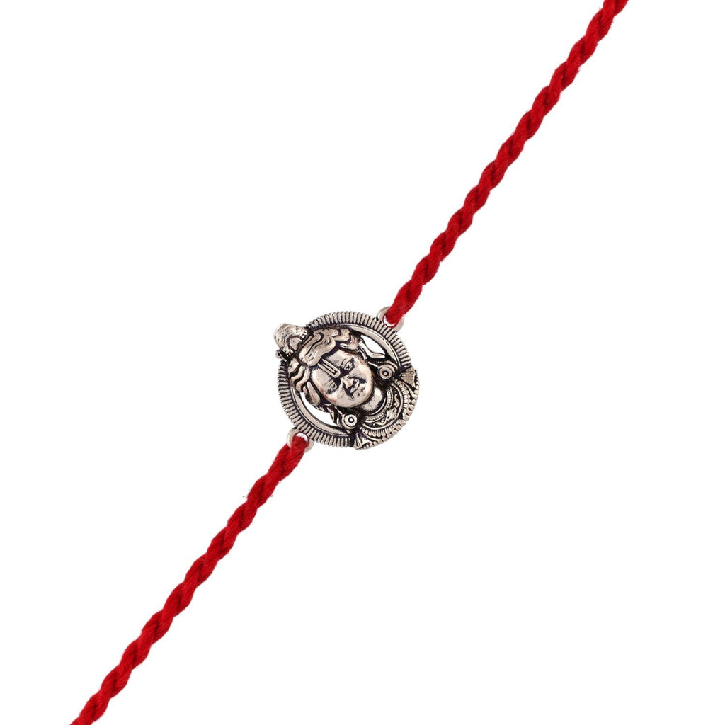 trueBrowns X Voylla Ram Lalla Silver Oxidised Rakhi For Brother | Grocsy