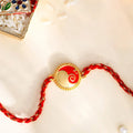 trueBrowns Gold Tone Sterling Silver Stylized Ganesha Rakhi | Grocsy