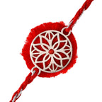trueBrowns X Voylla Sterling Silver Filigree Red Rakhi | Grocsy
