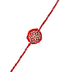 trueBrowns X Voylla Sterling Silver Filigree Red Rakhi | Grocsy
