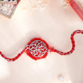 trueBrowns X Voylla Sterling Silver Filigree Red Rakhi | Grocsy